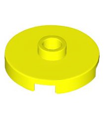 LEGO - Tegel, rond 2 x 2 met open nop - Neon Yellow | N - Thumbnail