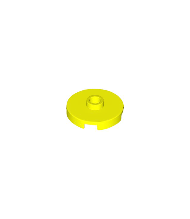 LEGO - Tegel, rond 2 x 2 met open nop - Neon Yellow | N