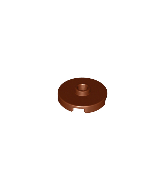 LEGO - Tegel, rond 2 x 2 met open nop - Reddish Brown | N