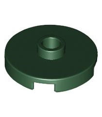 LEGO - Tegel, rond 2 x 2 met open nop - Dark Green | N - Thumbnail