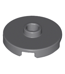 LEGO - Tegel, rond 2 x 2 met open nop - Dark Bluish Gray | N - Thumbnail