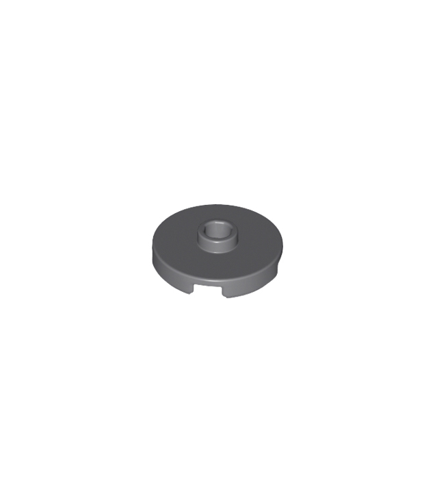 LEGO - Tegel, rond 2 x 2 met open nop - Dark Bluish Gray | N