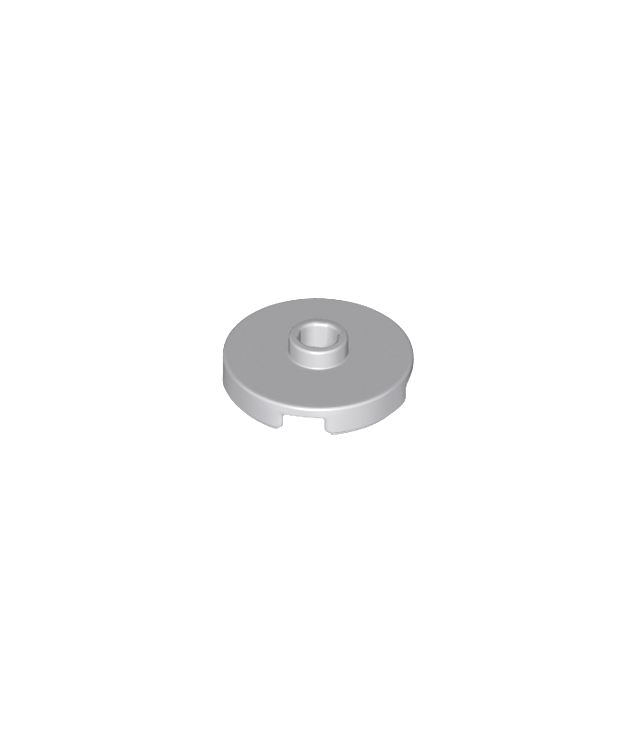 LEGO - Tegel, rond 2 x 2 met open nop - Light Bluish Gray | N