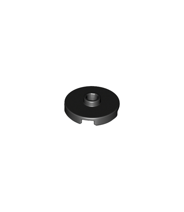 LEGO - Tegel, rond 2 x 2 met open nop - Black | N