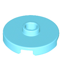 LEGO - Tegel, rond 2 x 2 met open nop - Medium Azure | N - Thumbnail