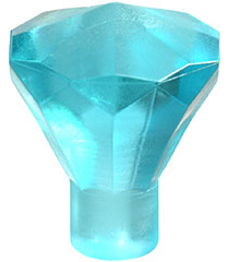 LEGO - Steen 1 x 1 edelsteen 24 facetten - Trans-Light Blue | N - Thumbnail