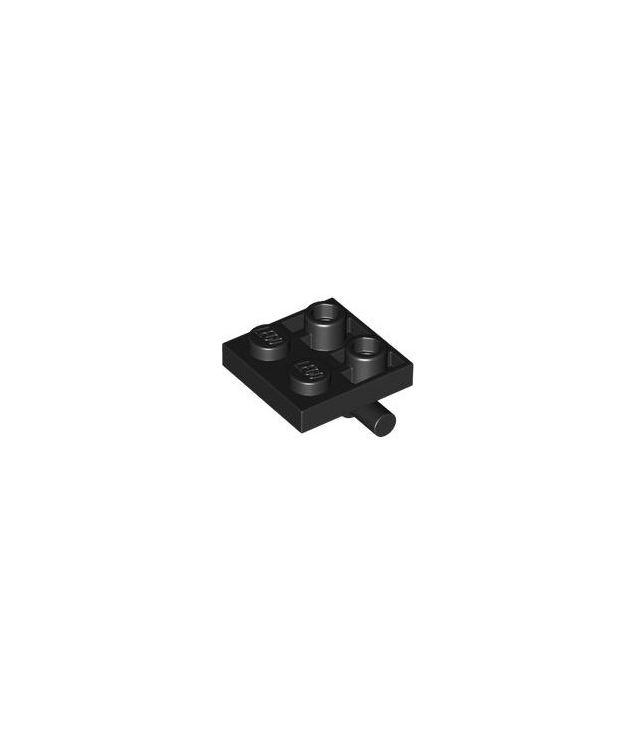 LEGO - Plaat, gemodificeerd 2 x 2 met staaf aan onderzijde - Black | N