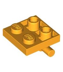 LEGO - Plaat, gemodificeerd 2 x 2 met staaf aan onderzijde - Bright Light Orange | N - Thumbnail
