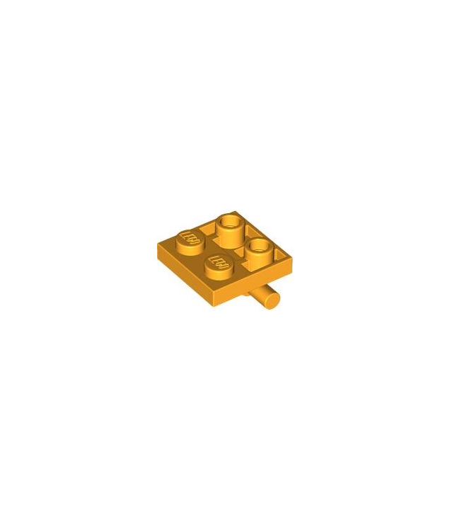 LEGO - Plaat, gemodificeerd 2 x 2 met staaf aan onderzijde - Bright Light Orange | N