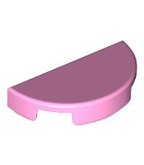 LEGO - Tegel, rond 1 x 2 half - Bright Pink | N - Thumbnail