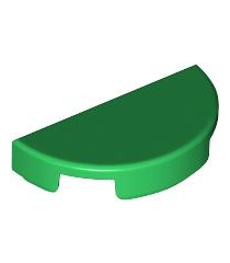 LEGO - Tegel, rond 1 x 2 half - Green | N - Thumbnail