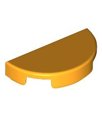 LEGO - Tegel, rond 1 x 2 half - Bright Light Orange | N - Thumbnail