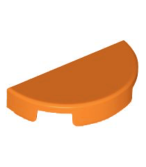 LEGO - Tegel, rond 1 x 2 half - Orange | N - Thumbnail