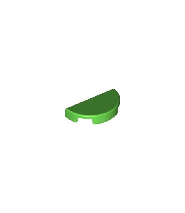 LEGO - Tegel, rond 1 x 2 half - Bright Green | N