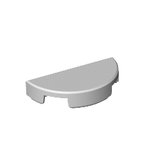 LEGO - Tegel, rond 1 x 2 half - Light Bluish Gray | N - Thumbnail