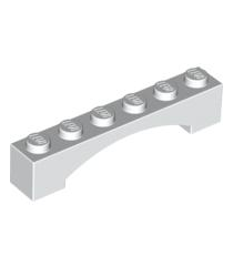 LEGO - Boog 1 x 6 verhoogd - White | N - Thumbnail