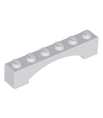 LEGO - Boog 1 x 6 verhoogd - Light Bluish Gray | N - Thumbnail