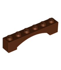 LEGO - Boog 1 x 6 verhoogd - Reddish Brown | N - Thumbnail