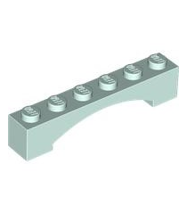 LEGO - Boog 1 x 6 verhoogd - Light Aqua | N - Thumbnail