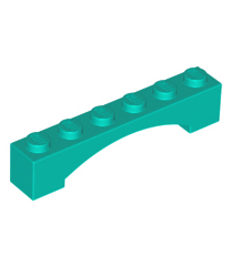 LEGO - Boog 1 x 6 verhoogd - Dark Turquoise | N - Thumbnail