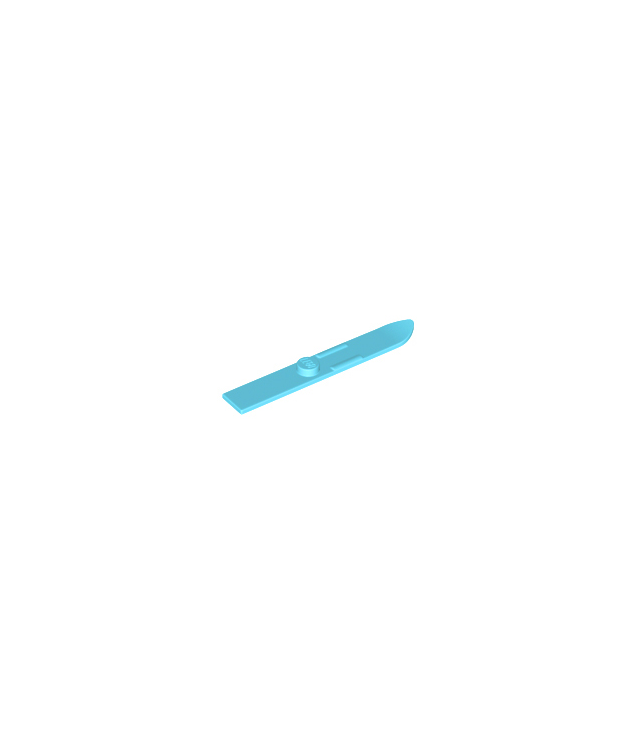 LEGO - Minifiguur-accessoire, ski 6L (48mm lang) - Medium Azure | N