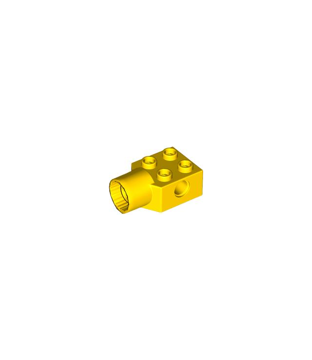 LEGO - Technic, steen gemodificeerd 2 x 2 met pen-gat en draaiverbindingssocket - Yellow | N