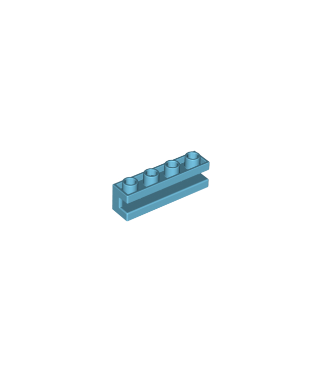 LEGO - Steen, gemodificeerd 1 x 4 met gleuf - Medium Azure | N