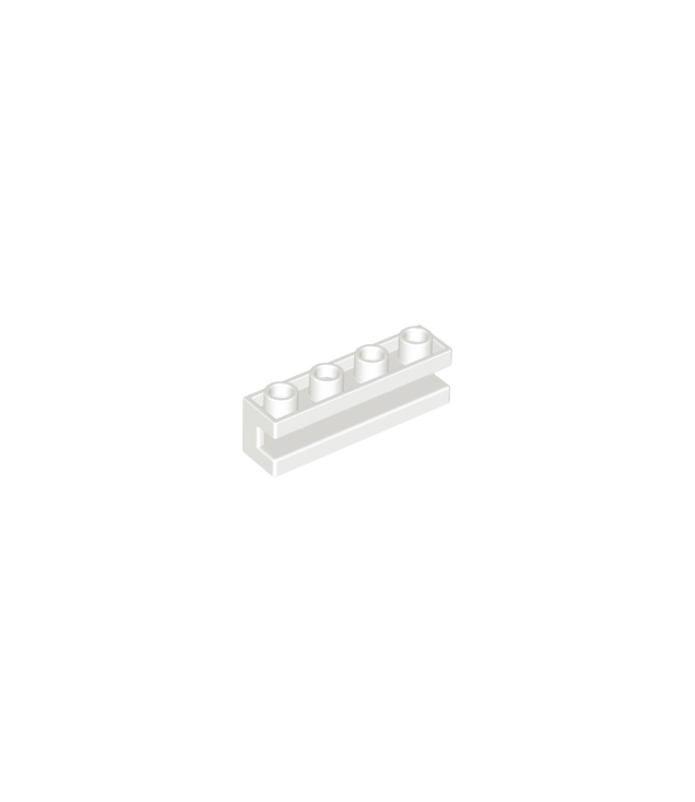 LEGO - Steen, gemodificeerd 1 x 4 met gleuf - White | N