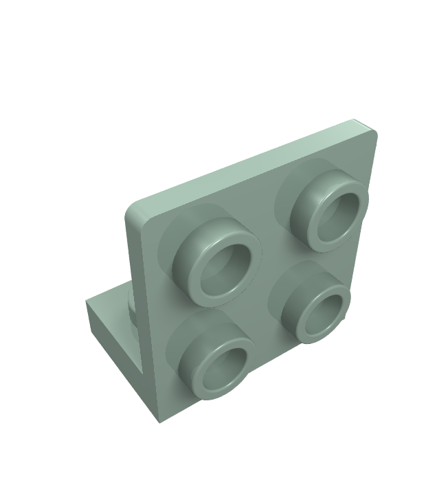 LEGO - Beugel 1 x 2 - 2 x 2 omgekeerd - Sand Green | N