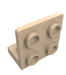 LEGO - Beugel 1 x 2 - 2 x 2 omgekeerd - Light Nougat | N - Thumbnail