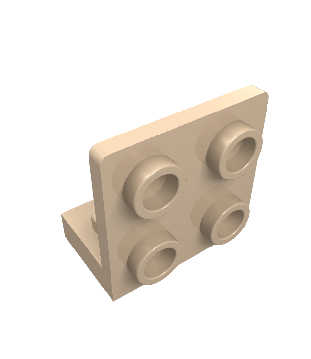 LEGO - Beugel 1 x 2 - 2 x 2 omgekeerd - Light Nougat | N