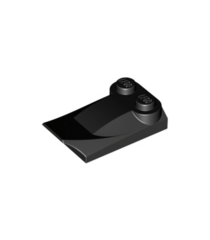 LEGO - Helling, gebogen 3 x 2 x 2/3 met 2 noppen, vleugeluiteinde - Black | N - Thumbnail