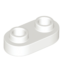 LEGO - Plaat, rond 1 x 2 met open noppen - White | N - Thumbnail