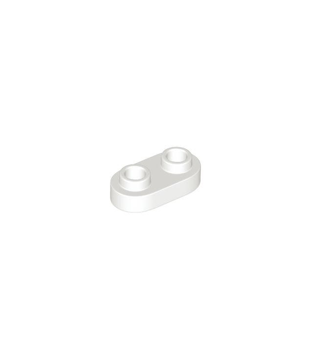 LEGO - Plaat, rond 1 x 2 met open noppen - White | N