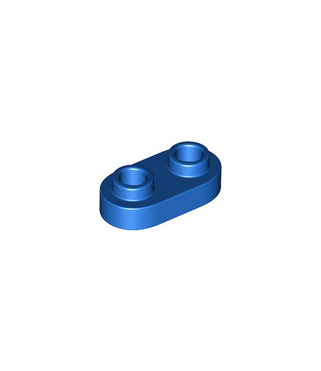 LEGO - Plaat, rond 1 x 2 met open noppen - Blue | N