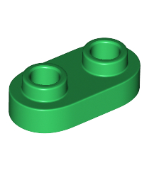 LEGO - Plaat, rond 1 x 2 met open noppen - Green | N - Thumbnail