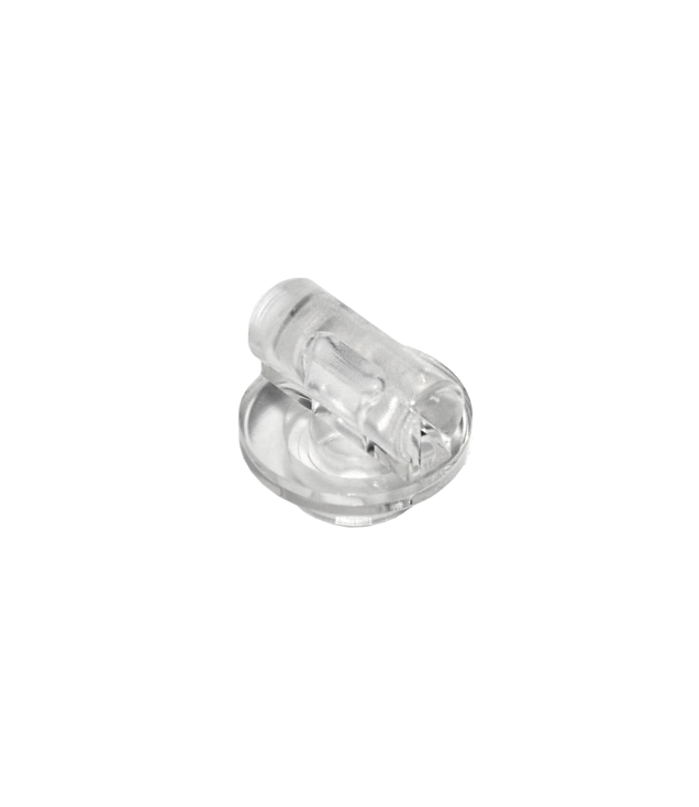 LEGO - Plaat, rond 1 x 1 met staaf-handgreep op korte steel - Trans-Clear | N