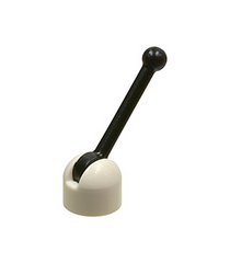 LEGO - Antenne kleine basis met zwarte hendel (4592 / 4593) - White | N - Thumbnail
