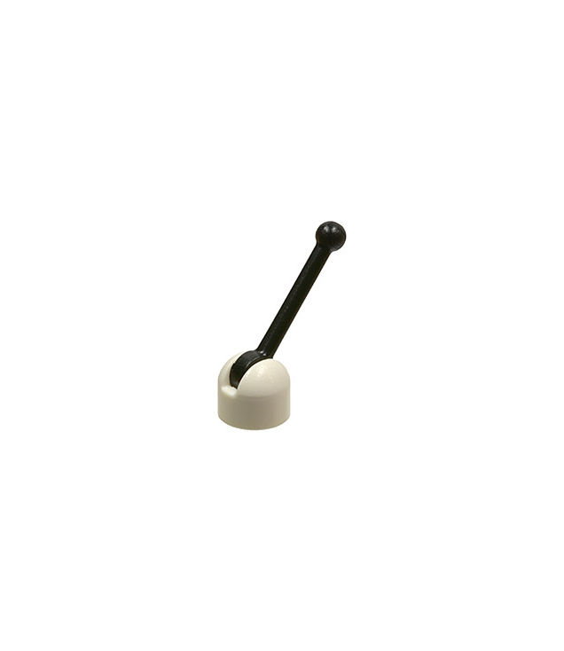 LEGO - Antenne kleine basis met zwarte hendel (4592 / 4593) - White | N
