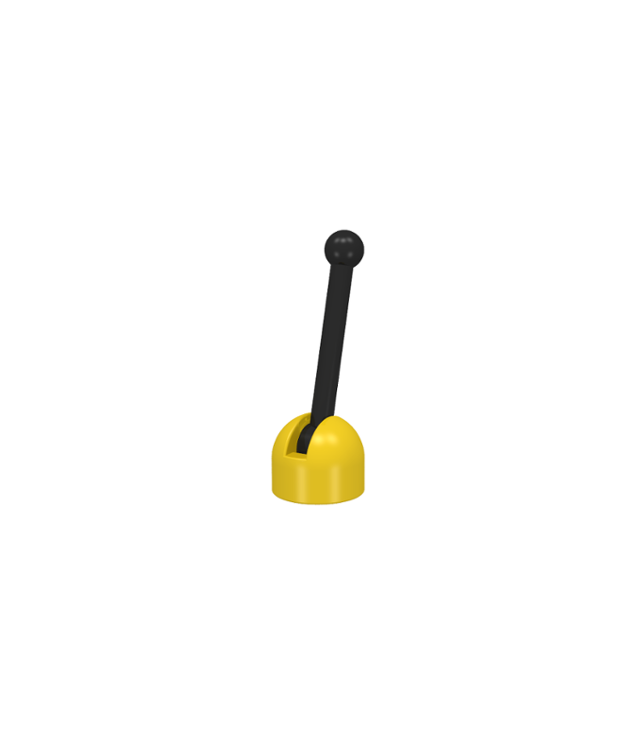 LEGO - Antenne kleine basis met zwarte hendel (4592 / 4593) - Yellow | N