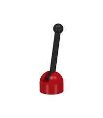 LEGO - Antenne kleine basis met zwarte hendel (4592 / 4593) - Red | N - Thumbnail