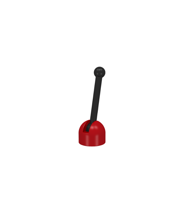 LEGO - Antenne kleine basis met zwarte hendel (4592 / 4593) - Red | N