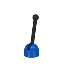LEGO - Antenne kleine basis met zwarte hendel (4592 / 4593) - Blue | N - Thumbnail