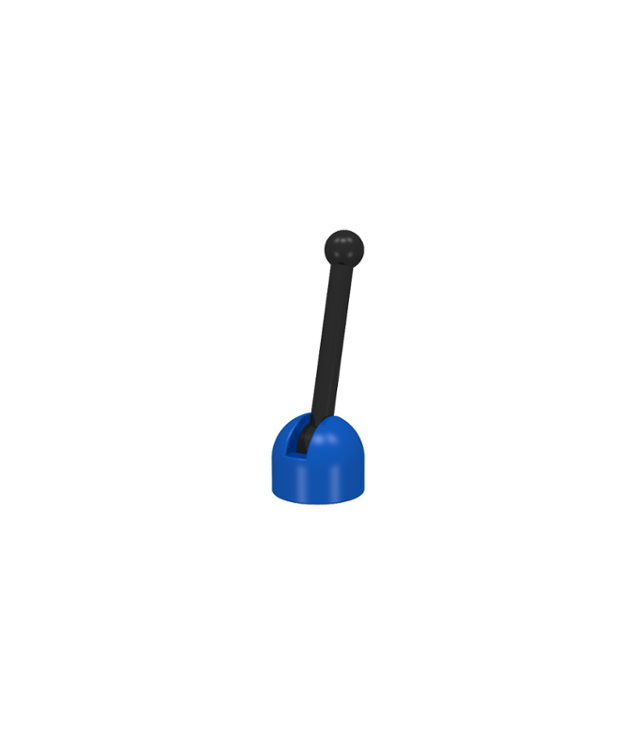 LEGO - Antenne kleine basis met zwarte hendel (4592 / 4593) - Blue | N