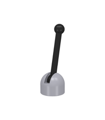 LEGO - Antenne kleine basis met zwarte hendel (4592 / 4593) - Light Bluish Gray | N - Thumbnail