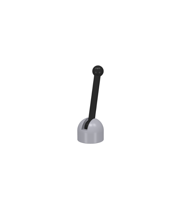 LEGO - Antenne kleine basis met zwarte hendel (4592 / 4593) - Light Bluish Gray | N