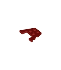 LEGO - Wig, plaat 3 x 4 met inkepingen voor noppen - Dark Red | N - Thumbnail