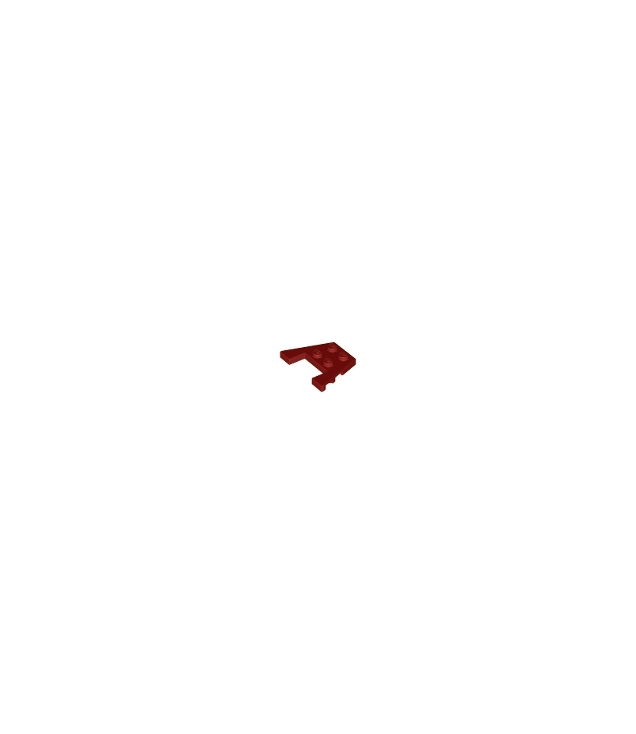 LEGO - Wig, plaat 3 x 4 met inkepingen voor noppen - Dark Red | N