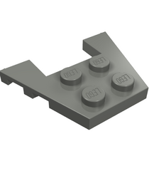 LEGO - Wig, plaat 3 x 4 met inkepingen voor noppen - Dark Bluish Gray | N - Thumbnail