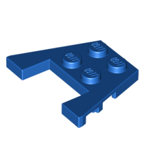 LEGO - Wig, plaat 3 x 4 met inkepingen voor noppen - Blue | N - Thumbnail